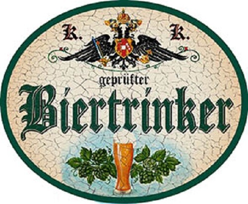 Biertrinker nostalgieschild - +,