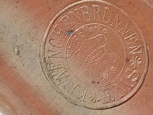 Antike tonflasche ems - antike, krone