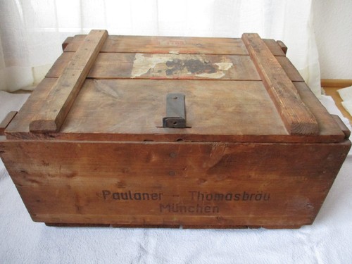 Alte holzkiste paulaner - alte,