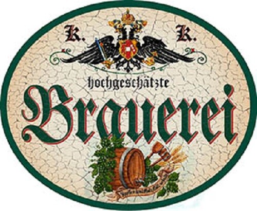 Brauerei nostalgieschild - brauerei, +