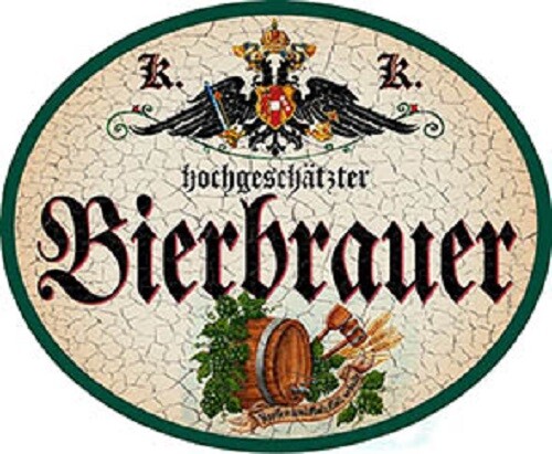 Bierbrauer nostalgieschild - bierbrauer, +
